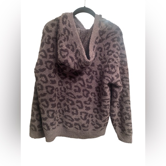 Barefoot Dreams Leopard Print Hoodie - Graphite / Carbon - Picture 4 of 5